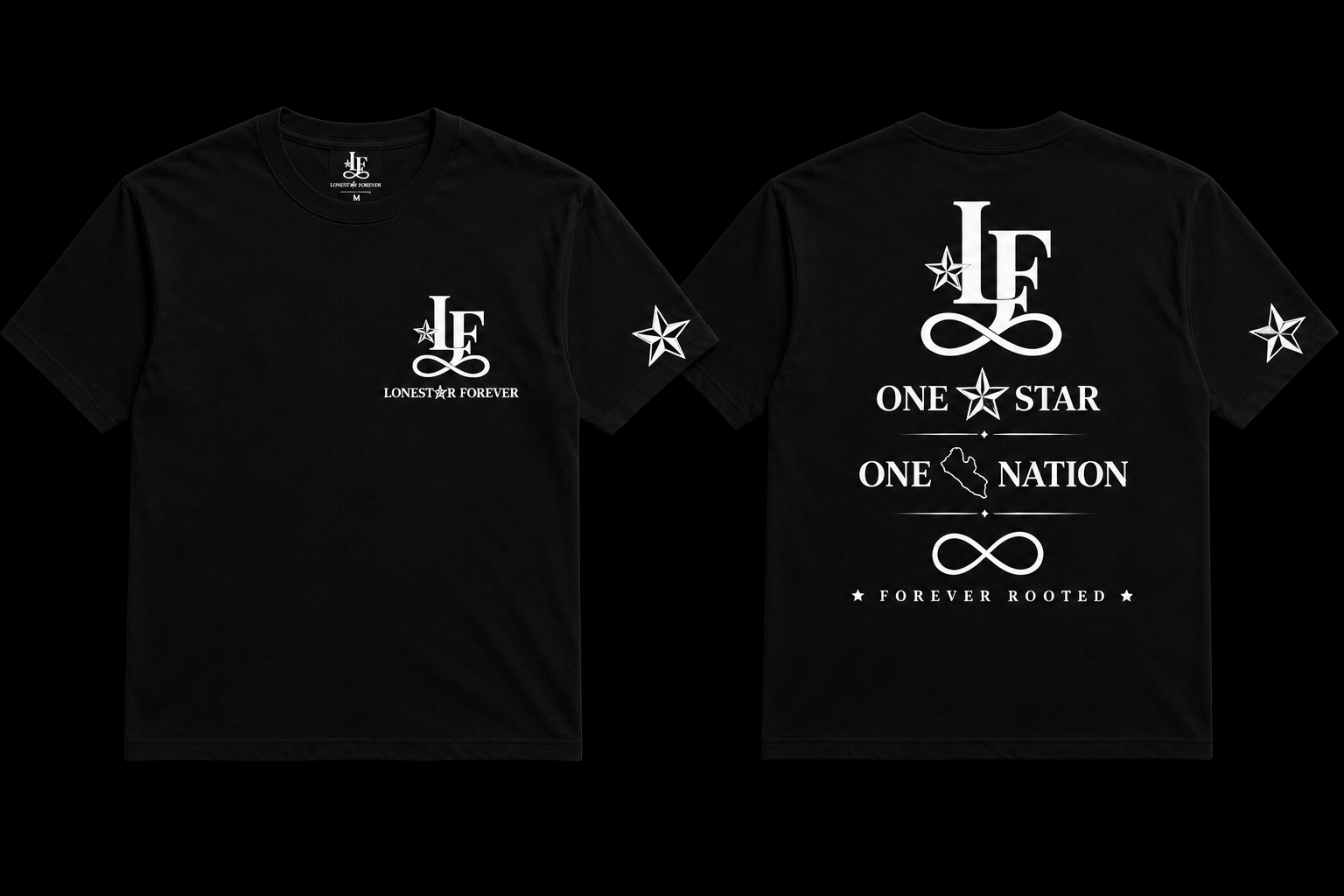LONESTAR FOREVER BLACK TEE